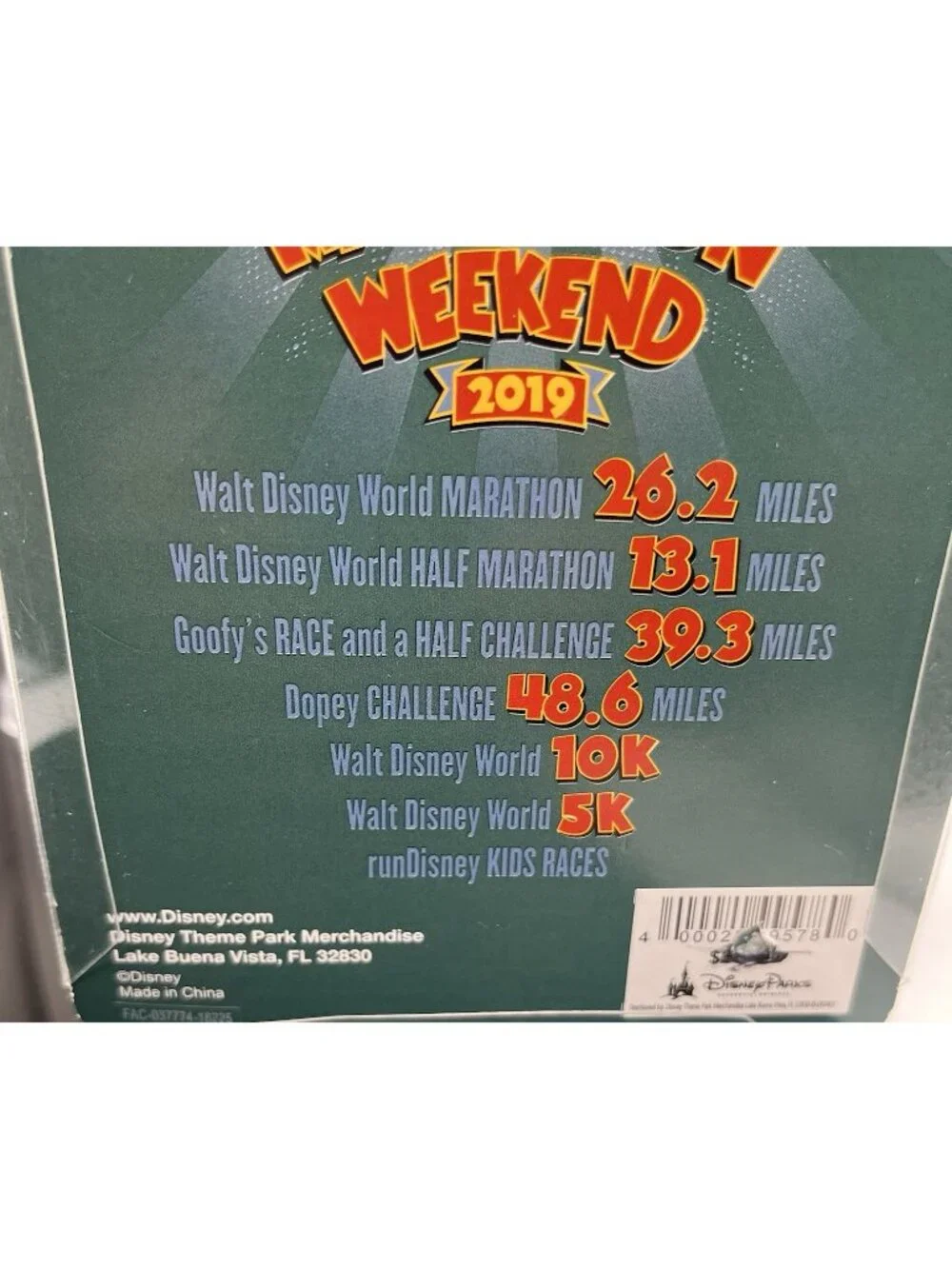 NEW DISNEY PARKS 2019 Run Disney Marathon Weekend Ornament Sneaker Mickey Mouse